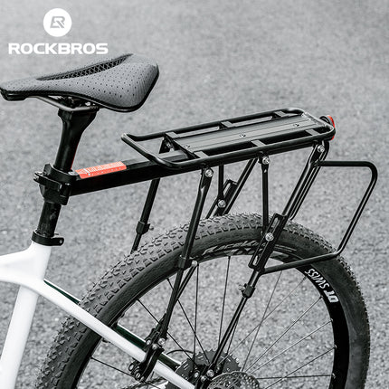 ROCKBROS Durable bicycle rack with shelf, saddle function and black LED rear light – image 2