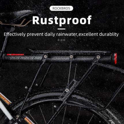ROCKBROS Durable bicycle rack with shelf, saddle function and black LED rear light – image 4