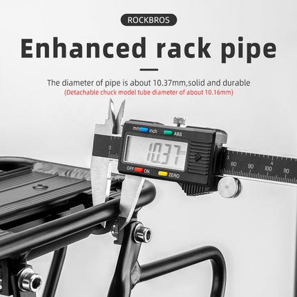 ROCKBROS Durable bicycle rack with shelf, saddle function and black LED rear light – image 5