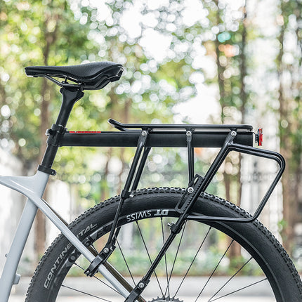 ROCKBROS Durable bicycle rack with shelf, saddle function and black LED rear light – image 7