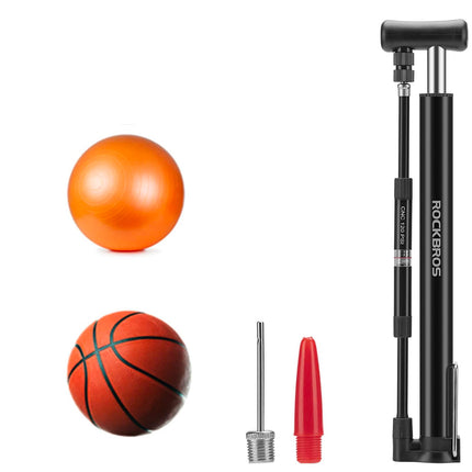 ROCKBROS 8 bar floor bicycle and ball pump with frame holder - black – image 5