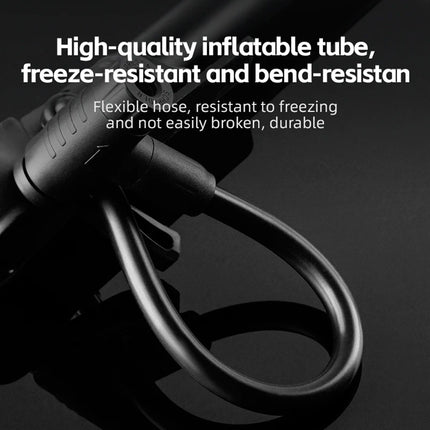 ROCKBROS Hand bicycle pump with 8 bar pressure gauge - black – image 3