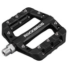 ROCKBROS Set of anti-slip MTB bicycle pedals, nylon and black steel