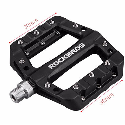 ROCKBROS Set of anti-slip MTB bicycle pedals, nylon and black steel – image 7