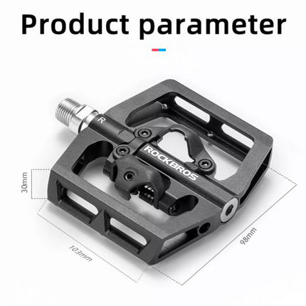 ROCKBROS Set of MTB bicycle pedals with Shimano SPD clips - black – image 4