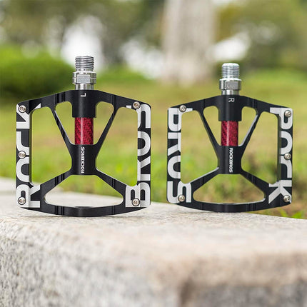 ROCKBROS Aluminum alloy MTB platform bicycle pedal set - black – image 2