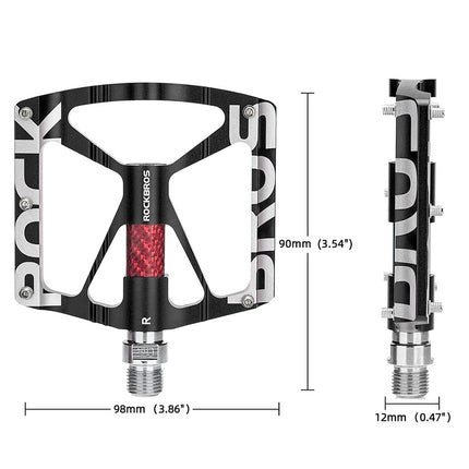 ROCKBROS Aluminum alloy MTB platform bicycle pedal set - black – image 6
