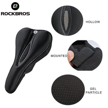 ROCKBROS Gel bicycle seat cover with memory foam, size M - black – image 11