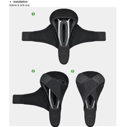 ROCKBROS Gel bicycle seat cover with memory foam, size M - black – image 19