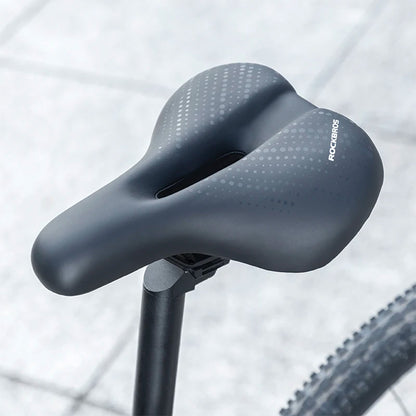 ROCKBROS Waterproof MTB bicycle saddle with shock absorbers - black – image 4