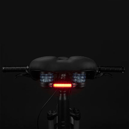 ROCKBROS MTB bicycle saddle with shock absorbers, waterproof + LED light - black – image 3