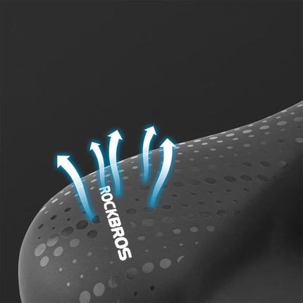 ROCKBROS MTB bicycle saddle with shock absorbers, waterproof + LED light - black – image 4