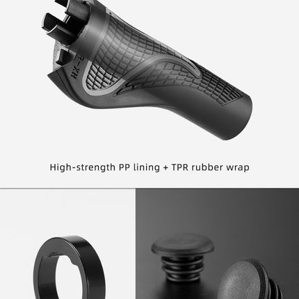 ROCKBROS Set of bicycle handle grips with anti-slip horns - black – image 10