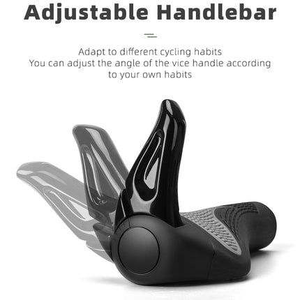 ROCKBROS Set of bicycle handle grips with anti-slip horns - black – image 9