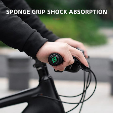 ROCKBROS Bicycle handlebar grips, green and black sponge grips – image 7