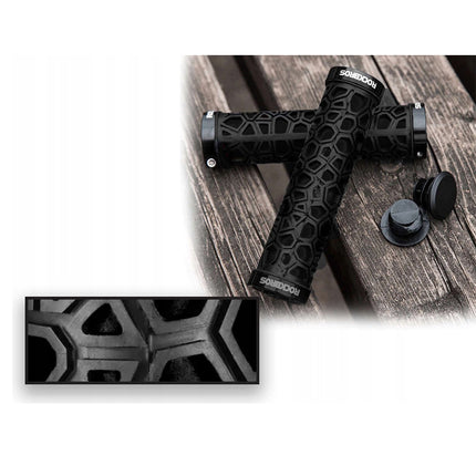 ROCKBROS Bicycle grips, grips made of rubber, dia. 22mm black – image 8