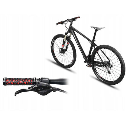 ROCKBROS Bicycle grips, grips made of rubber, dia. 22mm black and red – image 4