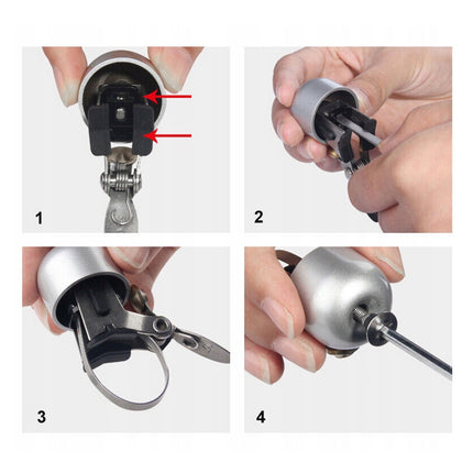 ROCKBROS Retro bicycle bell - black – image 4