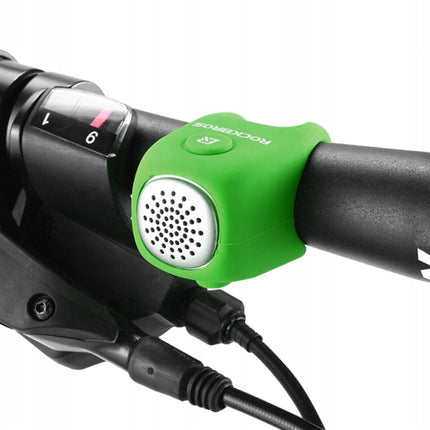 ROCKBROS Electronic bicycle bell in a silicone housing - green – image 2