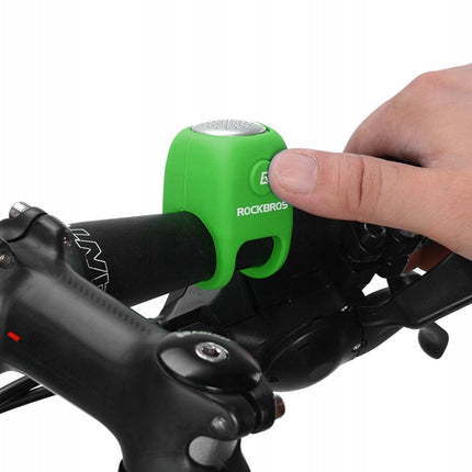 ROCKBROS Electronic bicycle bell in a silicone housing - green – image 3
