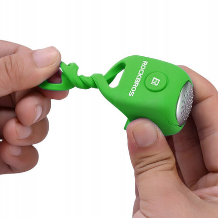 ROCKBROS Electronic bicycle bell in a silicone housing - green – image 5