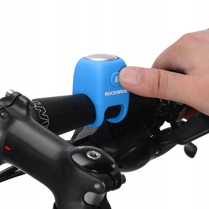 ROCKBROS Electronic bicycle bell in a silicone housing - blue – image 3