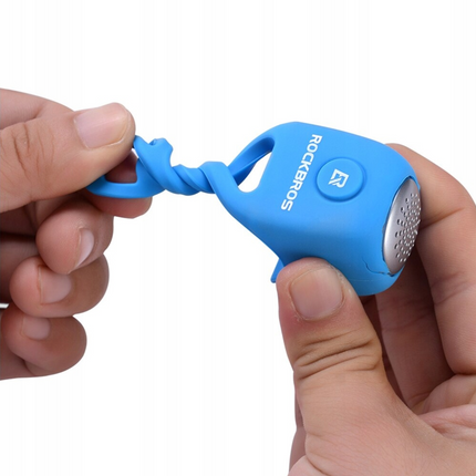 ROCKBROS Electronic bicycle bell in a silicone housing - blue – image 5