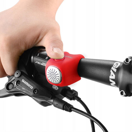 ROCKBROS Electronic bicycle bell in a silicone housing - red – image 2