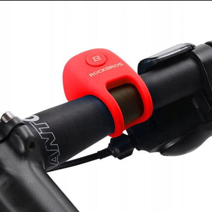 ROCKBROS Electronic bicycle bell in a silicone housing - red – image 3