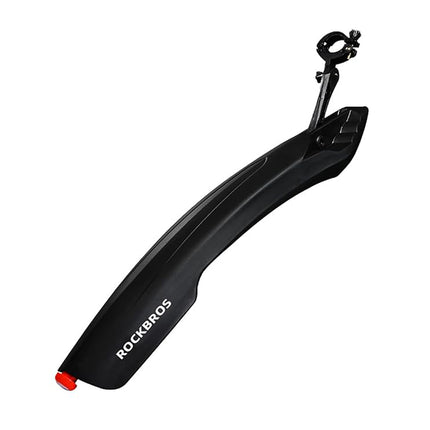 ROCKBROS Rear bicycle fender with red LED light - black – image 2