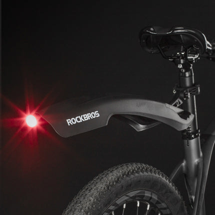 ROCKBROS Rear bicycle fender with red LED light - black – image 4