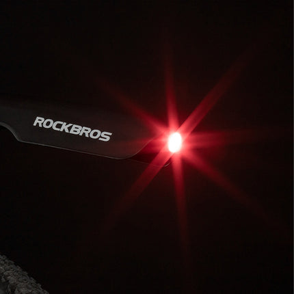 ROCKBROS Rear bicycle fender with red LED light - black – image 5