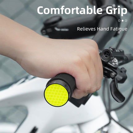 ROCKBROS Hand grips, TPR bicycle grips with reflectors - black – image 2
