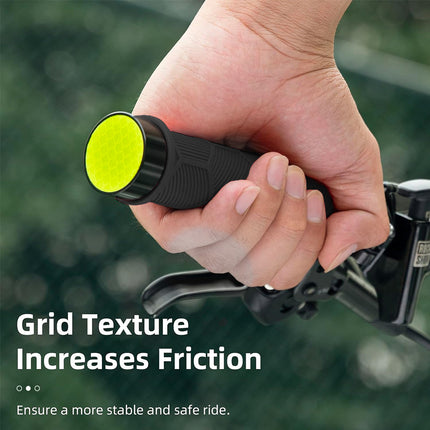 ROCKBROS Hand grips, TPR bicycle grips with reflectors - black – image 3