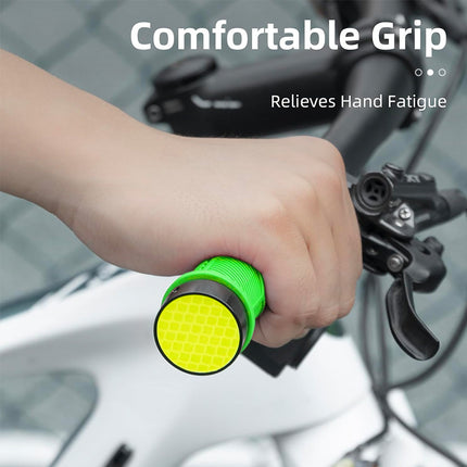 ROCKBROS Hand grips, TPR bicycle grips with reflectors - green – image 6