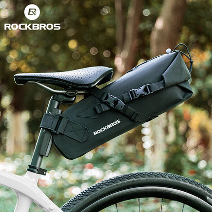ROCKBROS Bicycle bag under the saddle with adjustable size 3L - black – image 3
