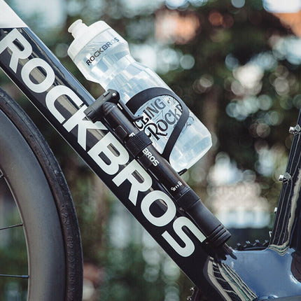 ROCKBROS Small hand-held bicycle pump with a bicycle frame holder + screwdriver - black – image 2