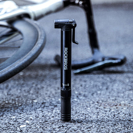 ROCKBROS Small hand-held bicycle pump with a bicycle frame holder + screwdriver - black – image 4