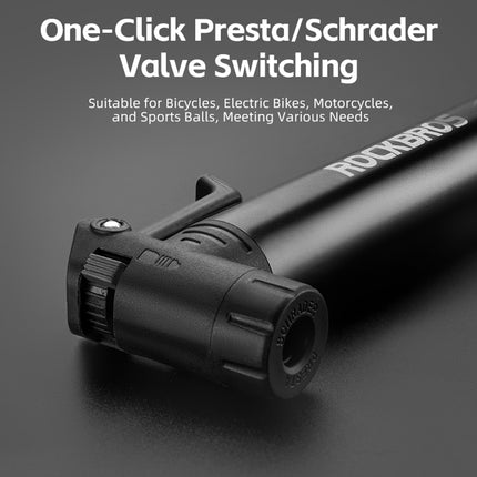 ROCKBROS Small hand-held bicycle pump with a bicycle frame holder + screwdriver - black – image 5