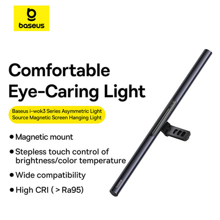 BASEUS i-wok lamp for monitor screen, magnetic, asymmetric - black – image 9