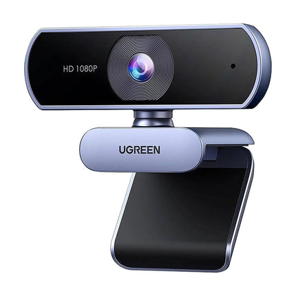 UGREEN Full HD webcam with microphones for Video USB-A recordings - gray