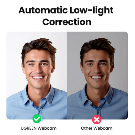UGREEN Full HD webcam with microphones for Video USB-A recordings - gray – image 4