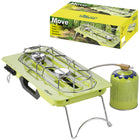 MEVA MOVE tourist stove with 2 gas cartridge burners + adjustable 4.6kW burner