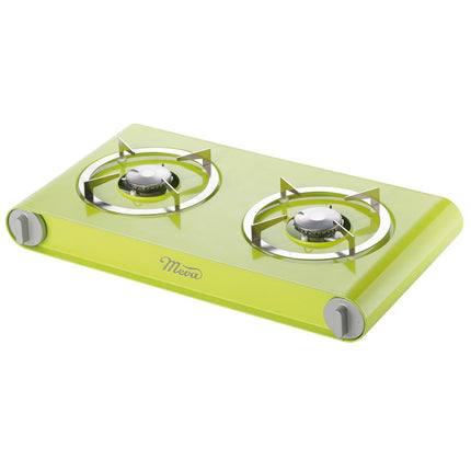 MEVA BENDER LUX gas camping stove + beech cutting board LPG 3kW - GREEN – image 2
