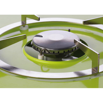 MEVA BENDER LUX gas camping stove + beech cutting board LPG 3kW - GREEN – image 4