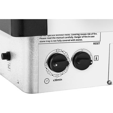 UNIPRODO Electric sauna stove with integrated control 8-12 m3 to 110C 400 V 8 kW silver and black – image 4