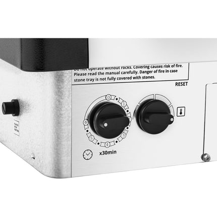 UNIPRODO Electric sauna stove with 9-13 m3 integrated control to 110C 400 V 9 kW silver and black – image 4
