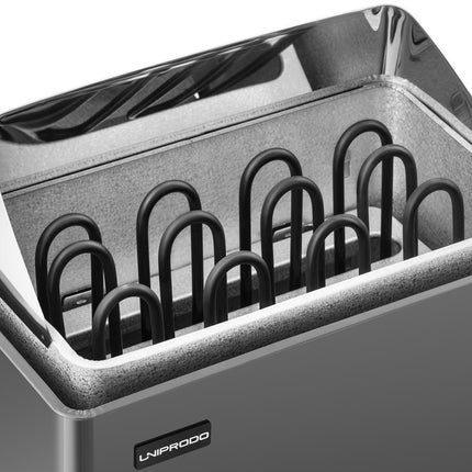 UNIPRODO Electric sauna oven 5-9 m3 to 110C 400 V 6 kW black and silver – image 4