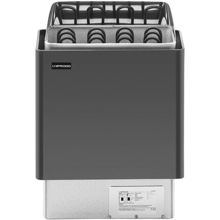 UNIPRODO Electric sauna oven 5-9 m3 to 110C 400 V 6 kW black and silver – image 6
