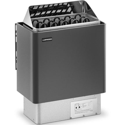 UNIPRODO Electric sauna oven 8-12 m3 to 110C 400 V 8 kW black and silver – image 2